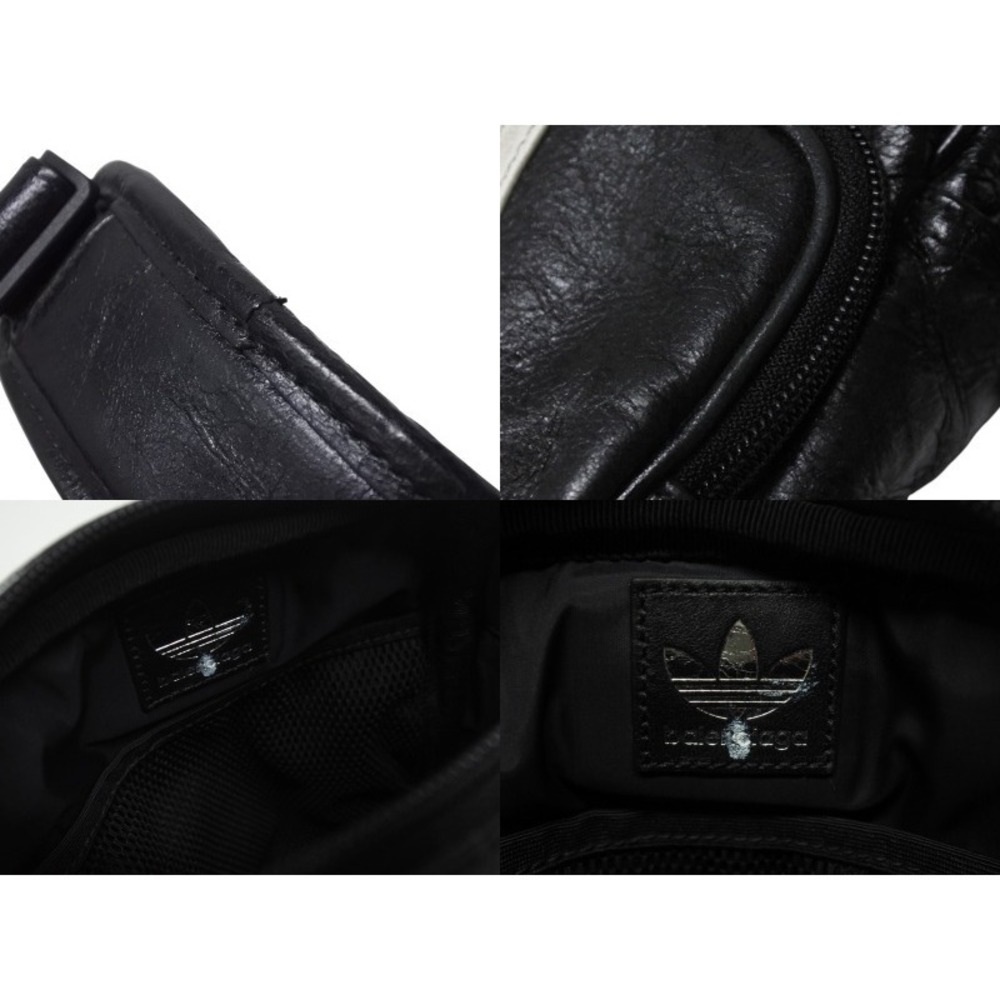 Balenciaga shoulder adidas collaboration lambskin crossbody black bag logo - Picture 7 of 8